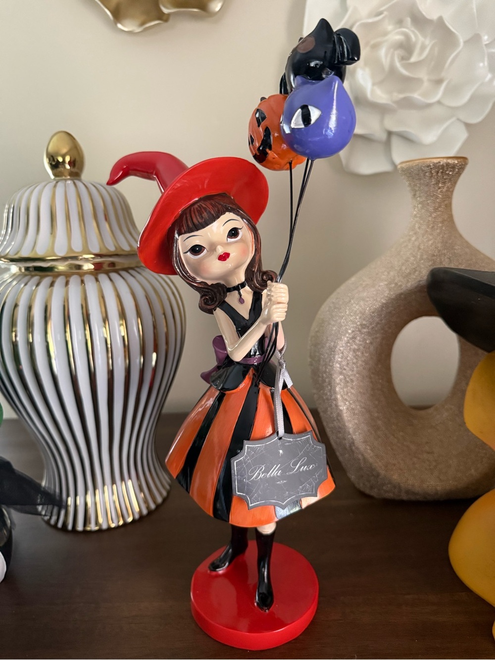 Bella Lux Witch Girl With Halloween Balloons VHTF!